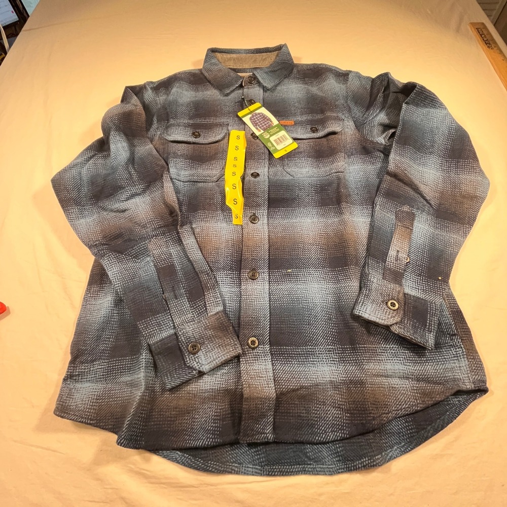Orvis Flannel Shirt‎ Mens Small Green NEW Plaid Button Up Long Sleeve Cotton